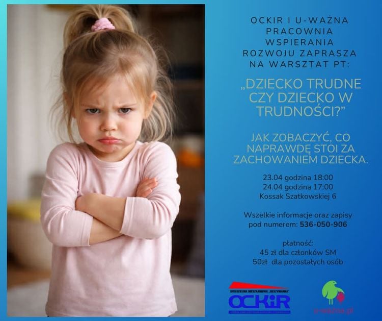 Warsztaty dla rodziców: Zrozumieć zachowanie trudnego dziecka w Cieszynie
