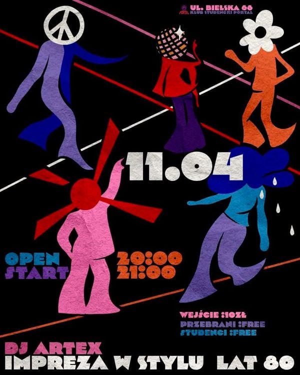 Impreza Retro lat 80 z DJ Artex w Klubie Portal w Cieszynie