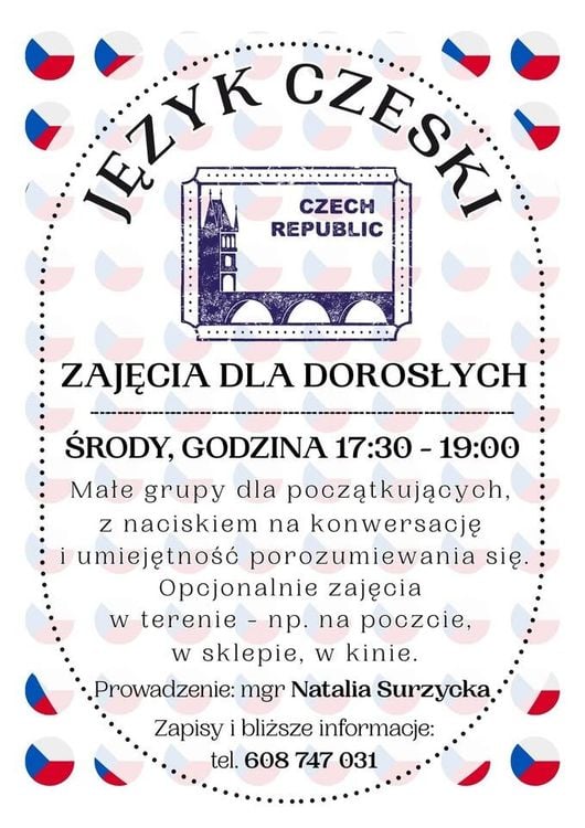 Kurs języka czeskiego dla dorosłych w małych grupach