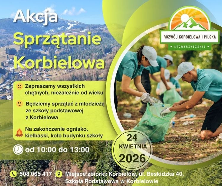 Wiosenne Sprzątanie Korbielowa z Lokalną Społecznością