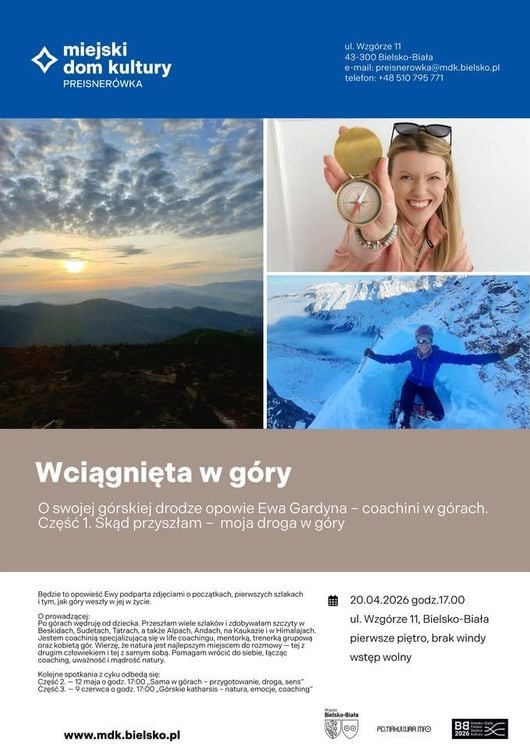Ewa Gardyna o pierwszych krokach w górach – spotkanie w Preisnerówce