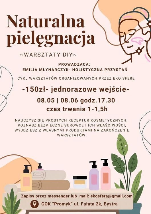 Warsztaty naturalnej pielęgnacji kosmetyków w Bystrej