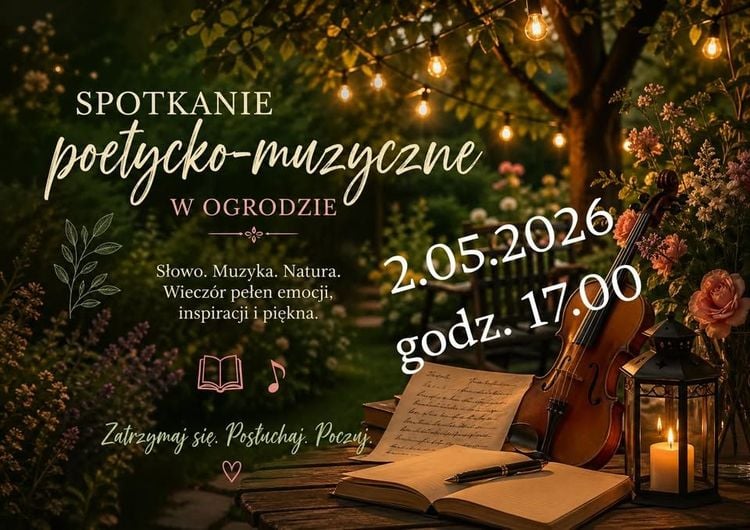 Poetyckie i muzyczne spotkanie w Ogrodzie Indygo w Mnichu