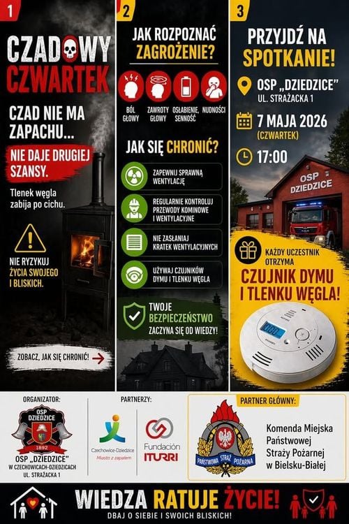 Spotkanie edukacyjne o czadzie w Czechowicach-Dziedzicach