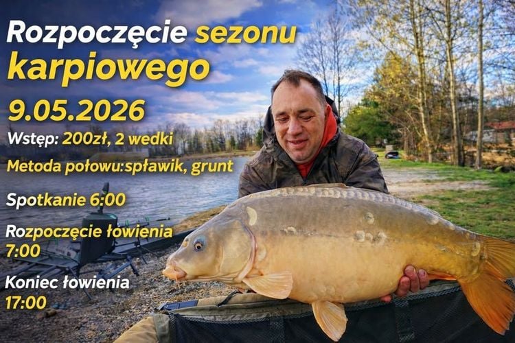 Sezon karpiowy 2026 – otwarcie na łowisku w Ligocie
