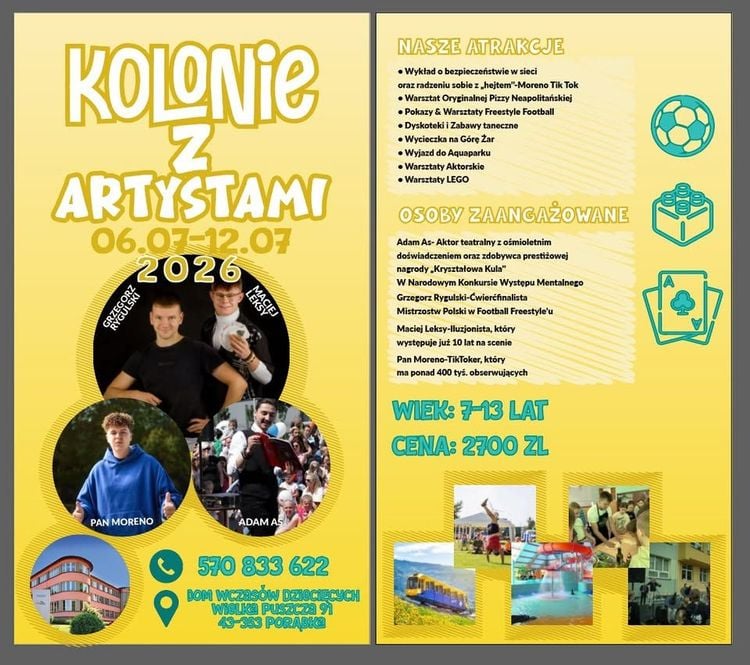 Kolonie Artystyczne z DWD w Porąbce – Lato Pełne Przygód