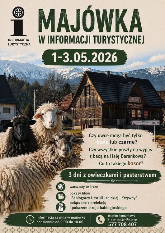 Majówka z tradycją pasterską w Zawoi