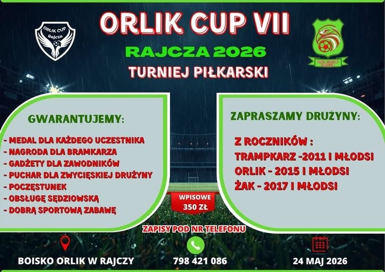 Turniej Piłkarski ORLIK CUP 2026 w Rajczy