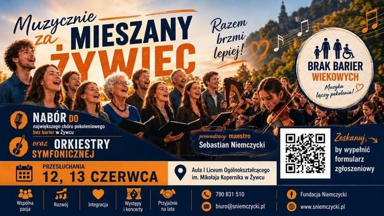 Muzyczne Spotkanie Pokoleń w Żywcu – Nabór do Chóru i Orkiestry