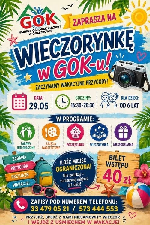 Ostatnia przedwakacyjna Wieczorynka dla dzieci w GOK-u Goleszów