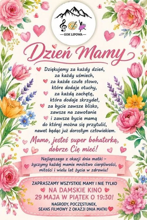 Damski Wieczór Filmowy z okazji Dnia Matki w GOK