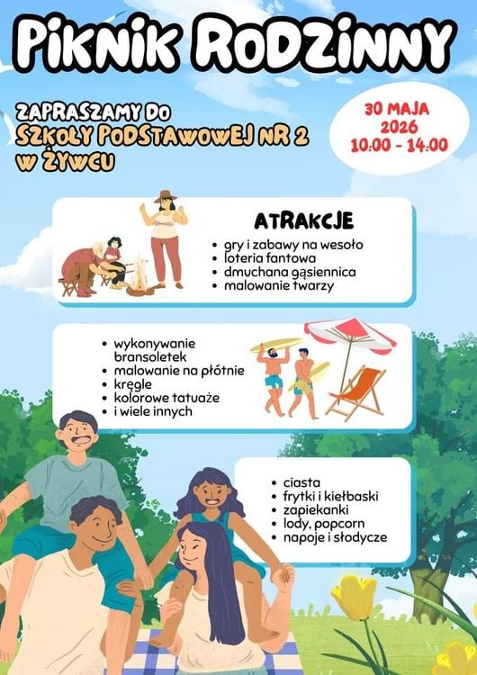 Rodzinny piknik w Szkole Podstawowej nr 2 w Żywcu