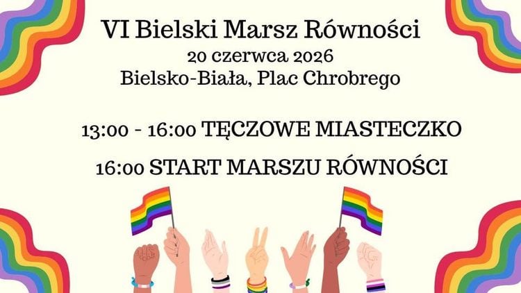 VI Tęczowy Marsz Równości w Bielsku-Białej