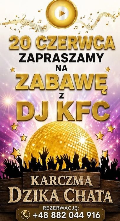 Wieczór taneczny z DJ KFC w Karczmie Dzika Chata w Zawoi