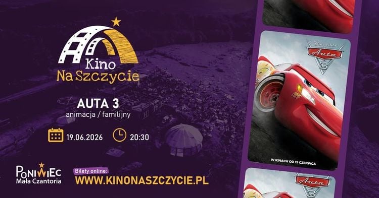 Letni seans plenerowy: Auta 3 na Małej Czantorii w Ustroniu
