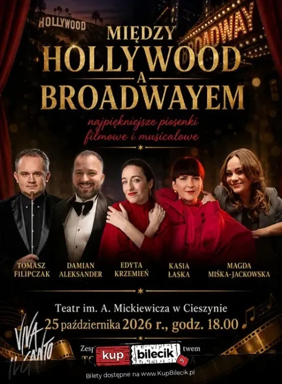 Koncert musicalowy "Między Hollywood a Broadwayem" w Cieszynie