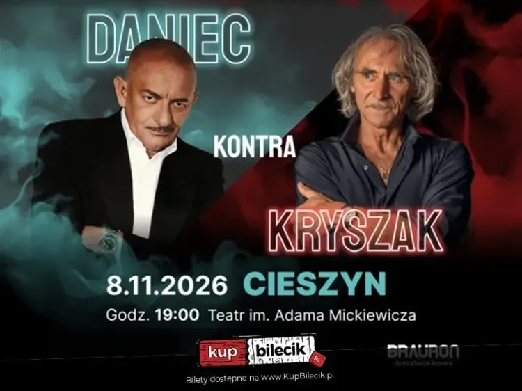 Marcin Daniec i Jerzy Kryszak w komediowym pojedynku w Cieszynie