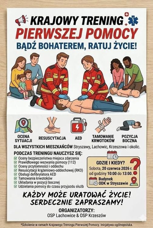 Krajowy trening pierwszej pomocy w Stryszawie – naucz się ratować życie