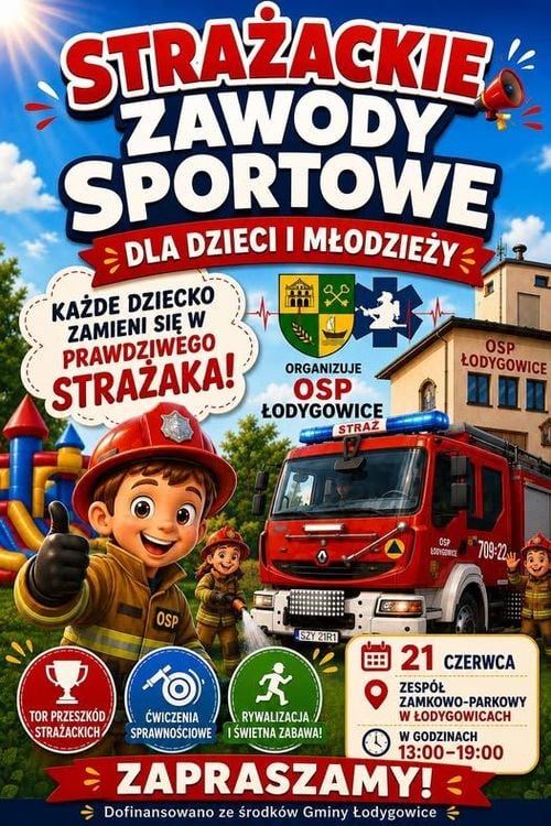 Strażackie zawody sprawnościowe dla dzieci w Łodygowicach