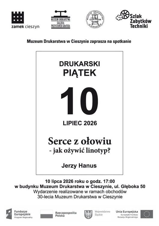 Drukarski Piątek w Cieszynie: Ożywienie linotypu z Jerzym Hanusem