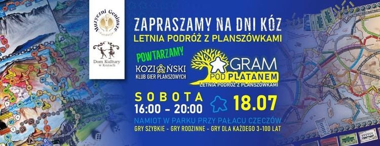 Letnia gra planszowa pod platanem w Kozach podczas Dni Kóz 2026