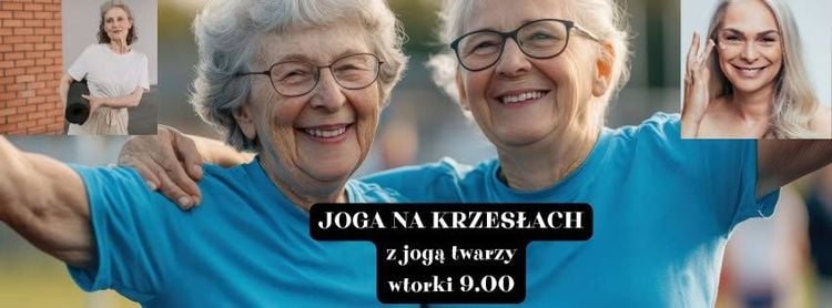 Joga na krzesłach z elementami jogi twarzy w Żywcu – zajęcia dla seniorów