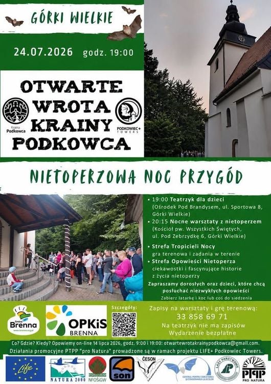 Nietoperzowa Noc Przygód w Górkach Wielkich