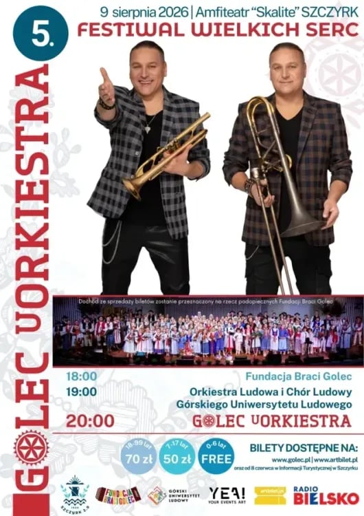 Festiwal Wielkich Serc z koncertem Golec uOrkiestra w Szczyrku