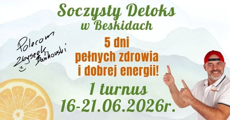 Soczysty Detoks w Kamesznicy – 5-dniowy turnus zdrowia i relaksu
