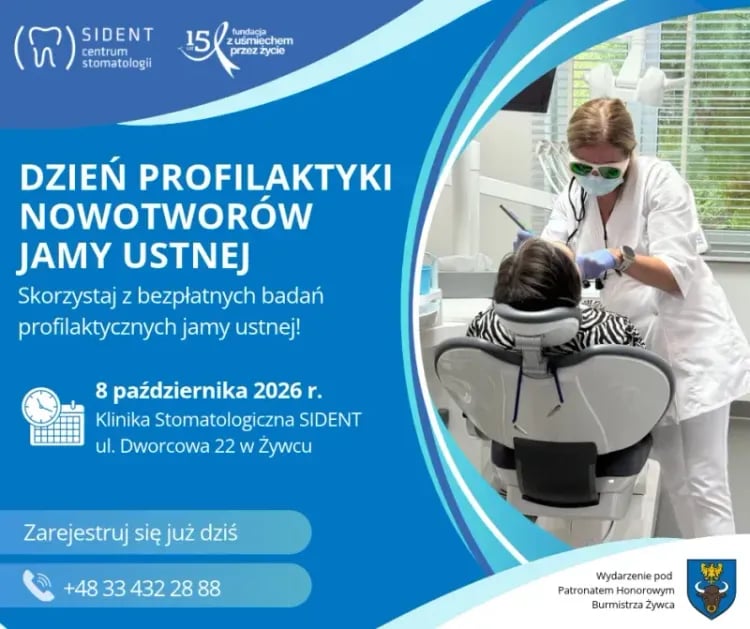 Bezpłatne badania przesiewowe w kierunku raka jamy ustnej w Żywcu