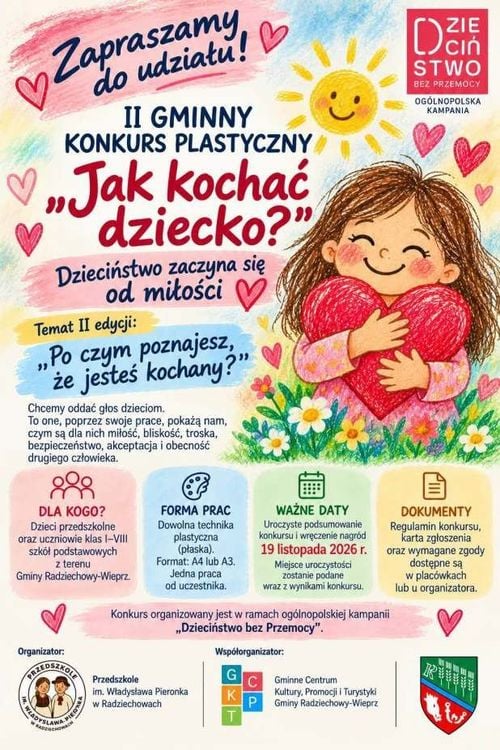 II Gminny Konkurs Plastyczny „Jak kochać dziecko?” w Radziechowach