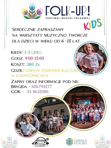 🎶 Folk Up Kids – muzyczne warsztaty dla dzieci od 6 do 15 lat
