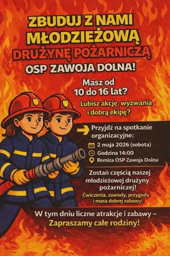 Dołącz do Młodzieżowej Drużyny Pożarniczej OSP Zawoja Dolna – nabór 2026