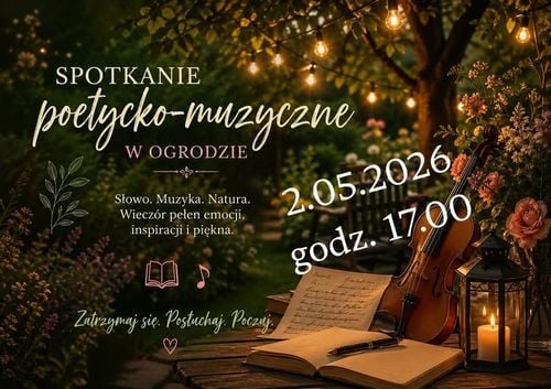 Poetyckie i muzyczne spotkanie w Ogrodzie Indygo w Mnichu