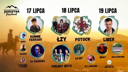 Juszczyna Festiwal 2026: trzy dni muzyki i zabawy
