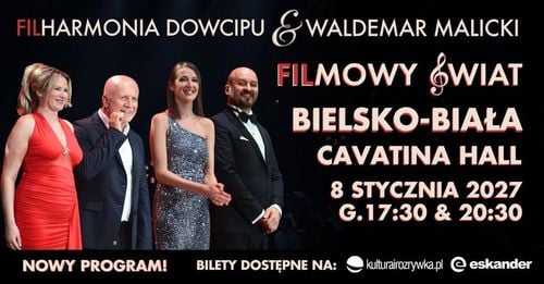 Bielsko-Biała: Filharmonia Dowcipu i Waldemar Malicki z programem „Filmowy Świat”