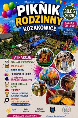 Rodzinny Piknik z Atrakcjami w Kozakowicach 30 maja 2026
