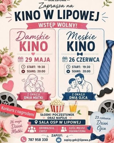 Damski i Męski Wieczór Filmowy w Lipowej