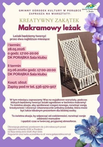Kreatywny Zakątek – Makramowy leżak