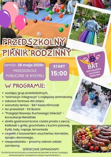 Rodzinny Piknik Przedszkolny w Bystrej – „Dobro jest w nas”