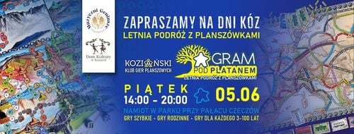 Dni Kóz 2026: Planszówki pod Platanem w Parku przy Pałacu Czeczów