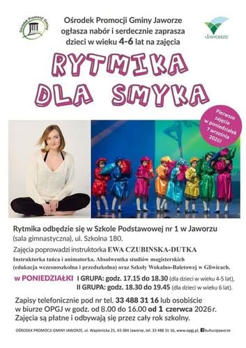 Rytmika dla dzieci 4-6 lat w Jaworzu – nowy sezon 2026/2027