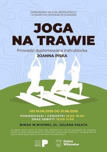 Bezpłatne zajęcia jogi na trawie w Bystrej – lato 2026
