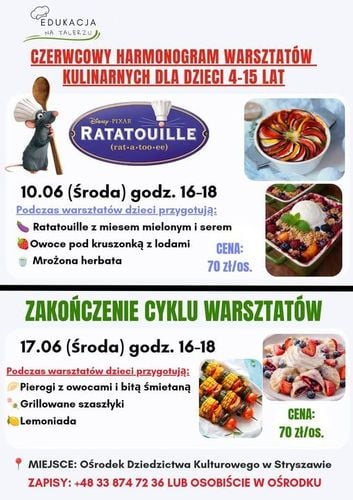 Czerwcowe warsztaty kulinarne dla dzieci w Stryszawie: Ratatouille i finał serii