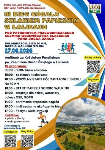 III Bieg Górala i Półmaraton Szlakiem Papieskim w Lalikach