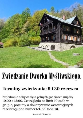 Czerwcowe zwiedzanie Dworku Myśliwskiego w Brennej