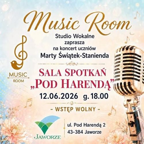 Wieczór z talentami Studia Wokalnego Music Room w Jaworzu