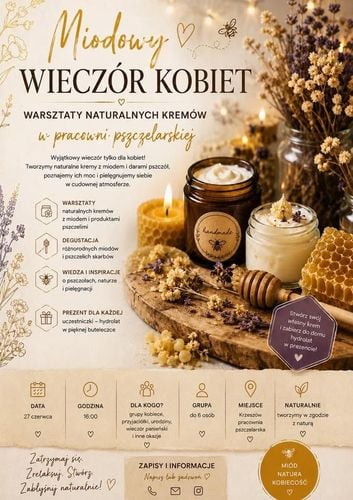 Miodowy Wieczór w Krzeszowie – warsztaty naturalnych kremów