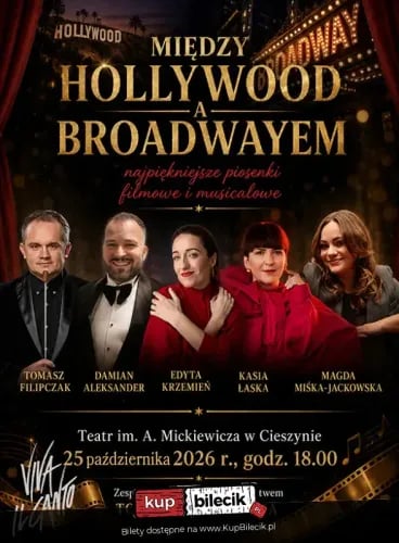 Koncert musicalowy "Między Hollywood a Broadwayem" w Cieszynie