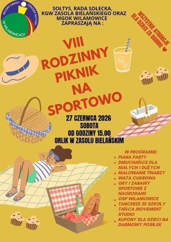 VIII Rodzinny Piknik Sportowy w Wilamowicach z Piana Party